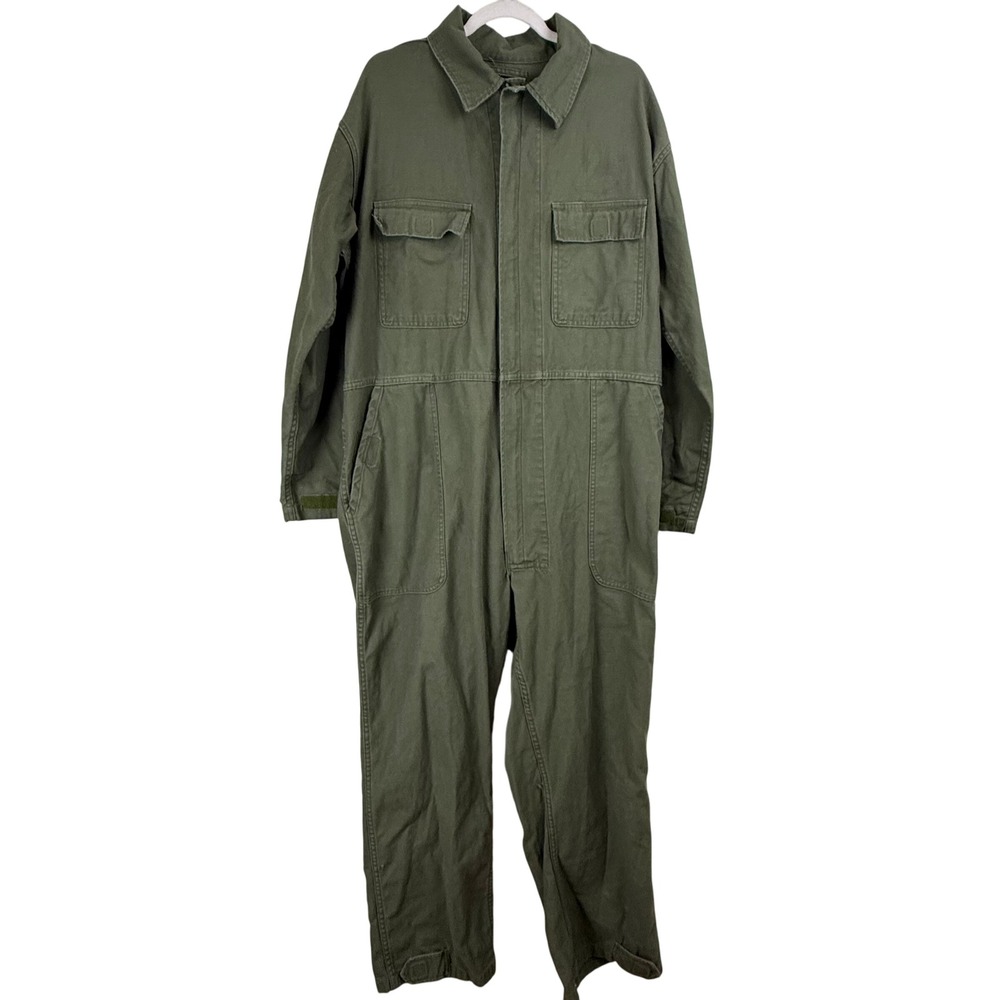 Olive Green Men's Utility Coverall Jacket